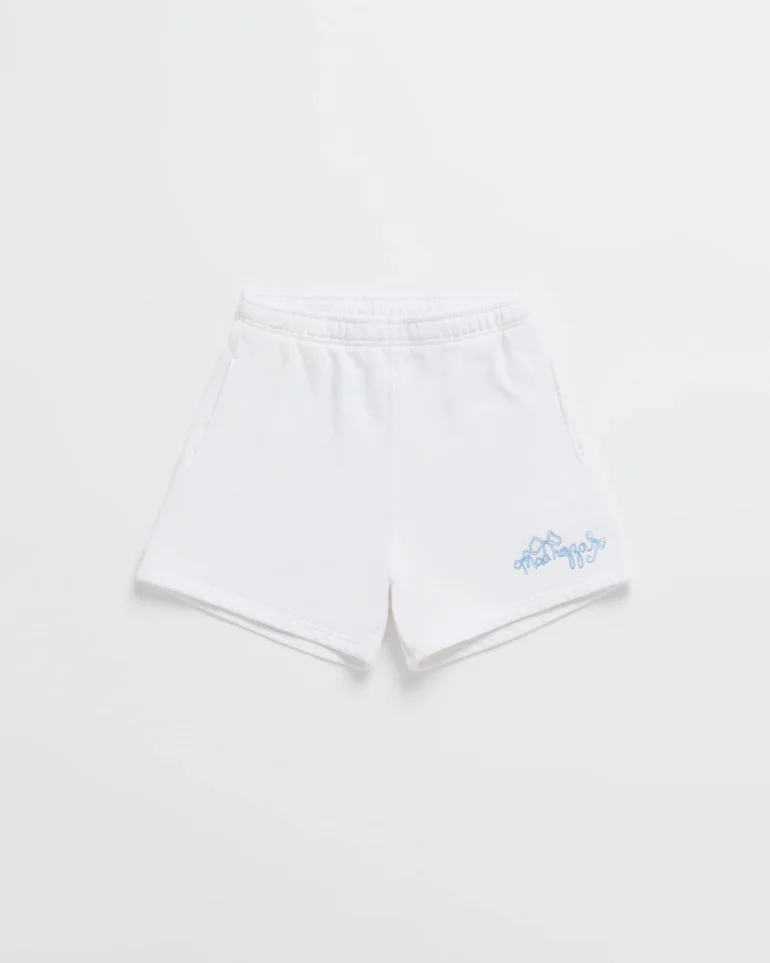 MadhappyBow Fleece Short White